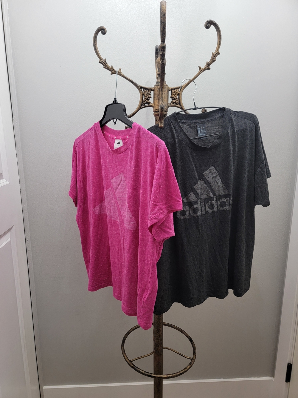 adidas Womans  Short Sleeve Tee Duo - Pink & Charcoal
